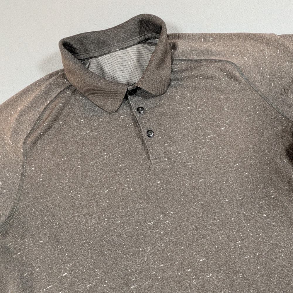 Lululemon Metal Vent Tech Polo Shirt Mens Size XL Space Dye Activewear